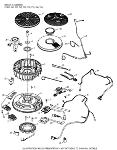 Kt725-3101 Ignition And Charging Diagram and Parts List for KT725-3101  Cub Cadet Engine